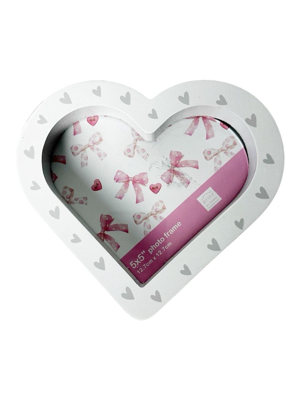 Heart Frame | White and gray Size 5x5